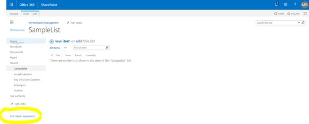 Exit Classic experience